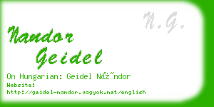 nandor geidel business card